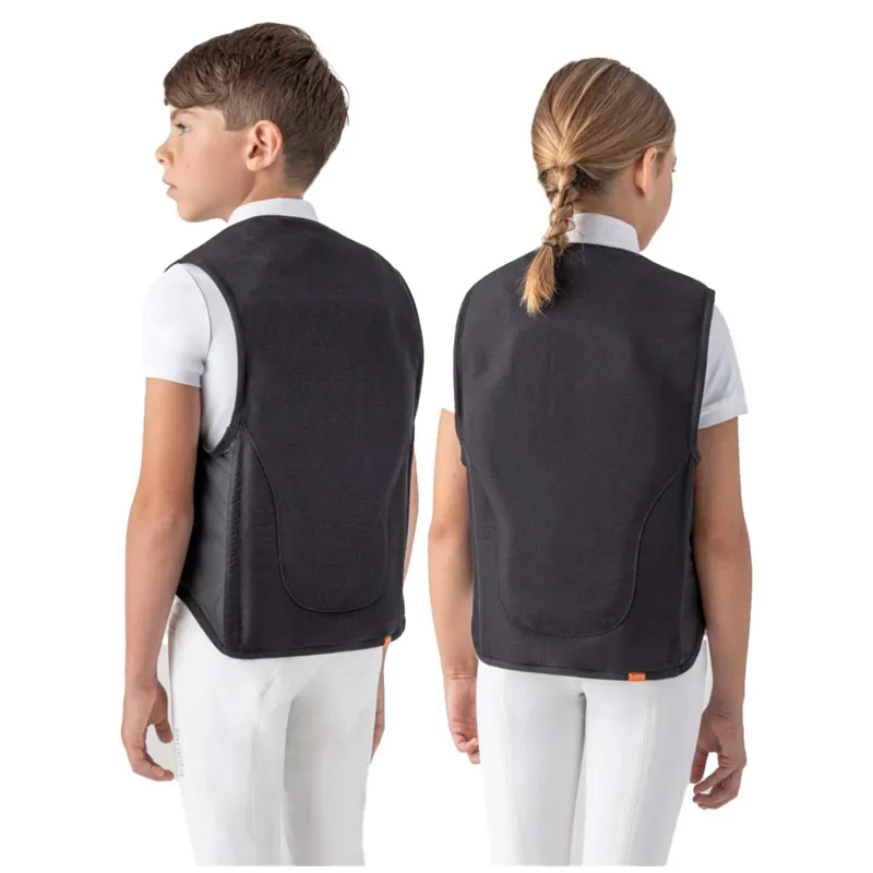 Equiline Belair Unisex Childs Air Jacket with Level 2 Back Protector - Black-4
