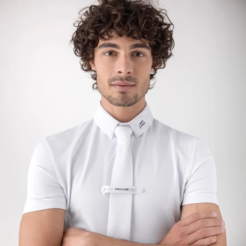 Equiline Ethan Mens Short Sleeve Show Shirt - White-4