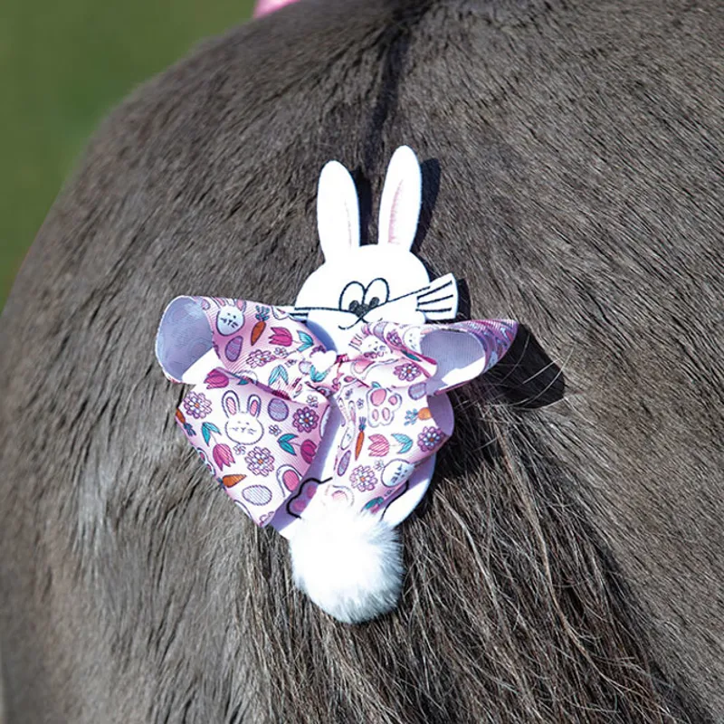 Equetech Easter Bunny Horse Tail Bow - White-1