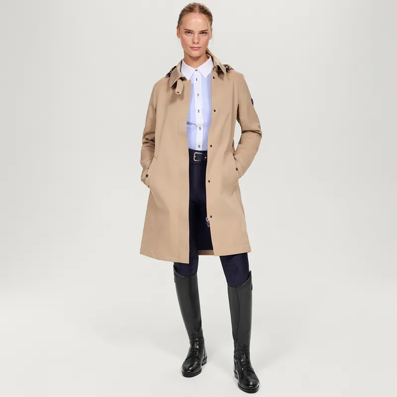 Tommy Hilfiger Edinburgh Tech Trench Ladies Waterproof Coat - Beige-6