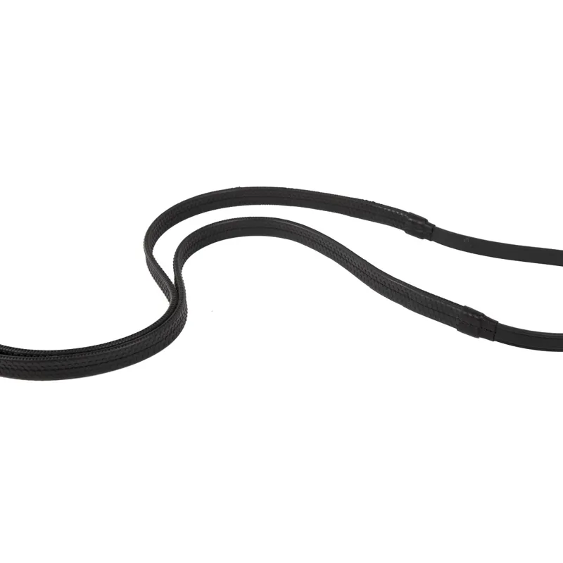 Antares Precision Rubber Reins with Elastic - Black-2