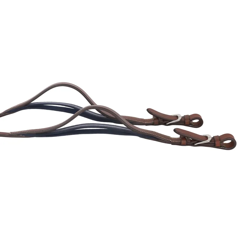 Antares Precision Rubber Reins with Elastic - Malt-8