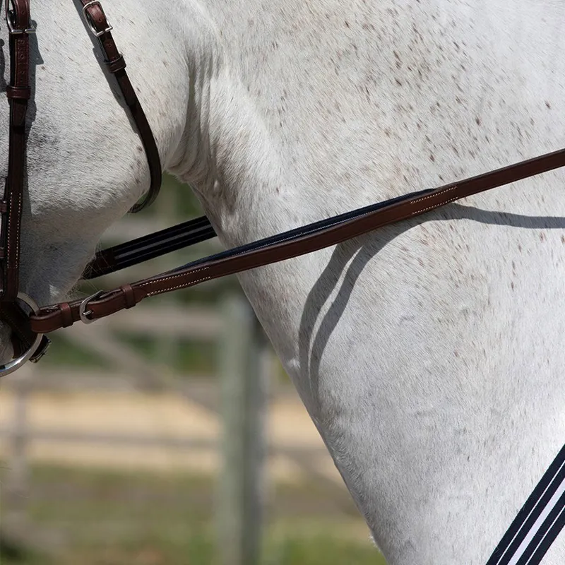 Antares Precision Rubber Reins with Elastic - Malt-1
