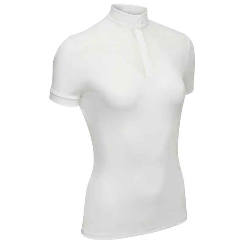LeMieux Emily Ladies Short Sleeve Competition Shirt - White-7