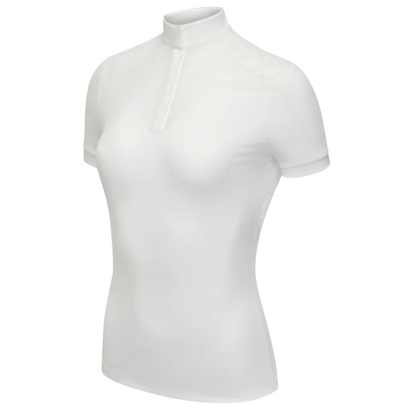 LeMieux Emily Ladies Short Sleeve Competition Shirt - White-8
