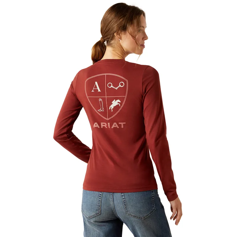 Ariat EQ Icons Long Sleeve Womens Tee - Madder Brown