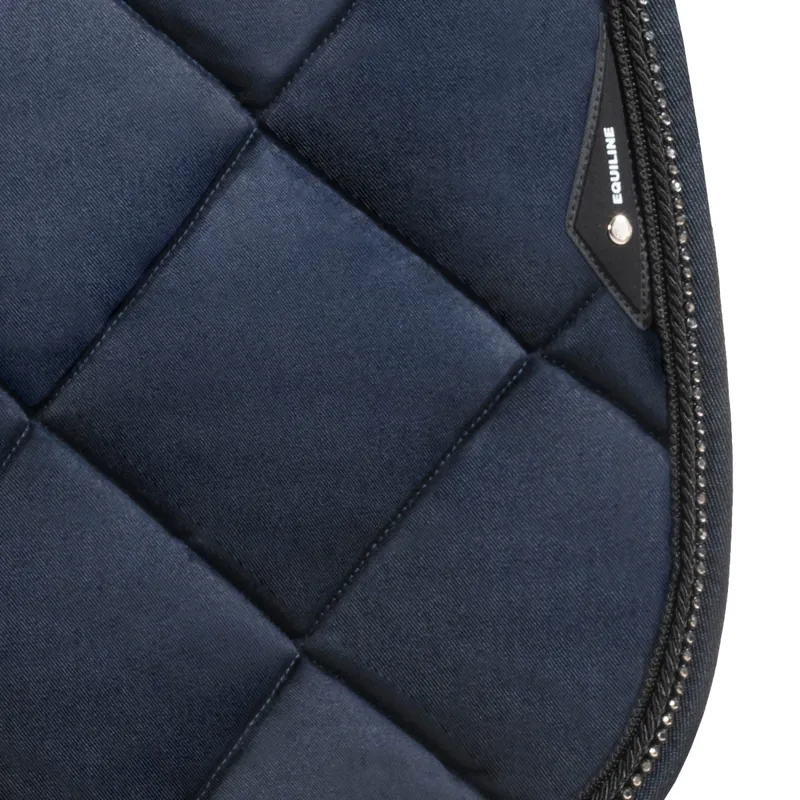 Equiline EQGLOW Show Jump Saddlecloth with Rhinestones - Blue-1