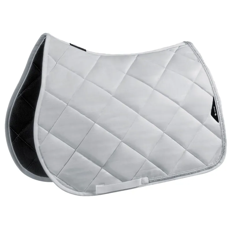 Equiline EQGLOW Show Jump Saddlecloth with Rhinestones - White