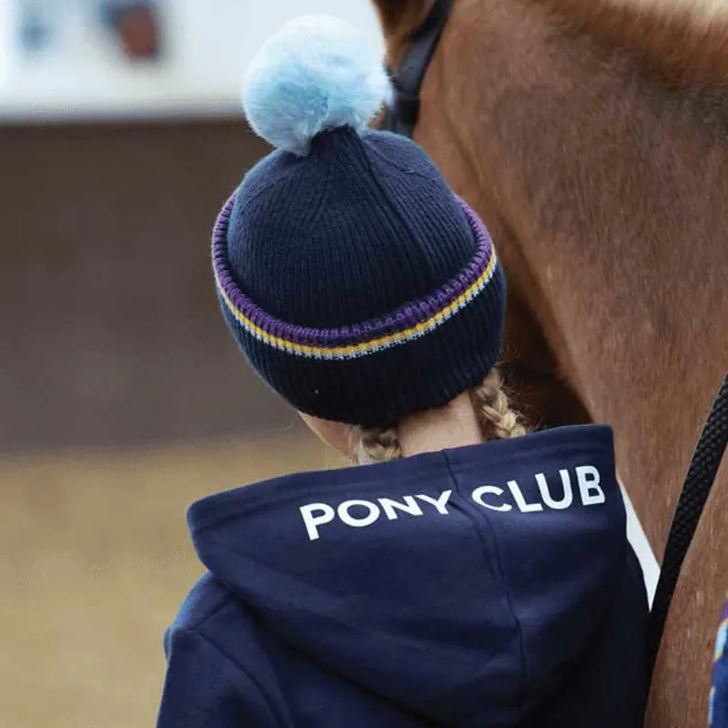 Equetech Pony Club Knit Pom Hat - Navy-3