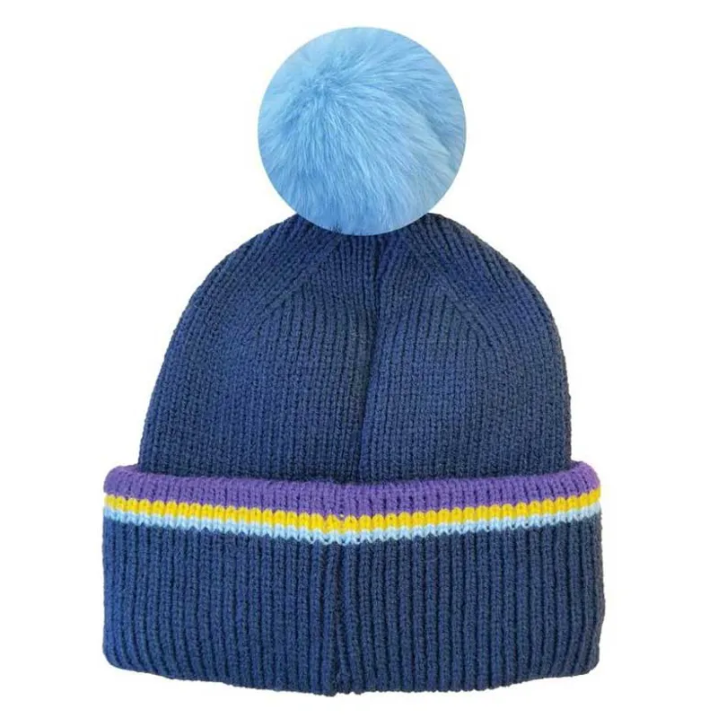 Equetech Pony Club Knit Pom Hat - Navy-2