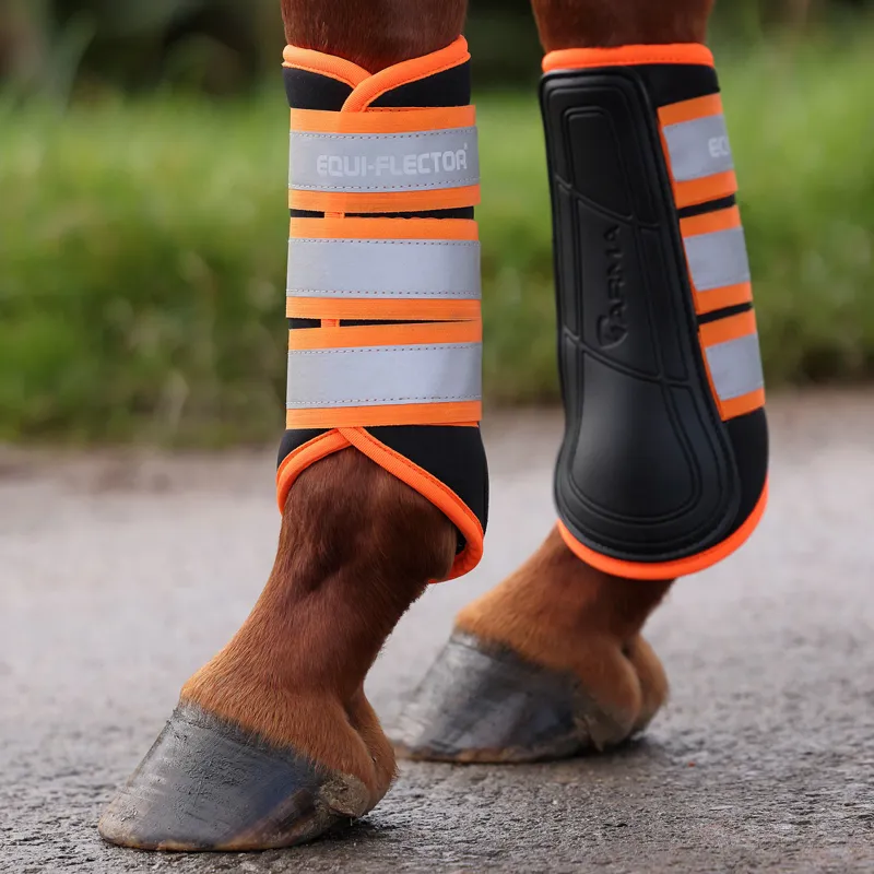 ARMA EQUI-FLECTOR Brushing Boots - Orange-2