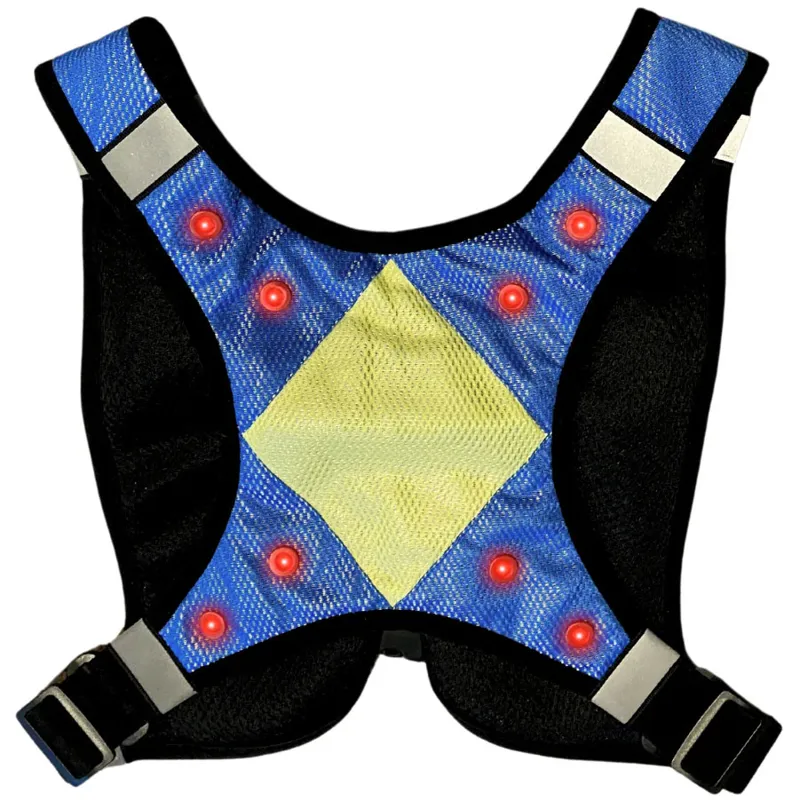 Equi Light Mini Rider Pro Hi-Viz LED Vest - Blue/Yellow-1