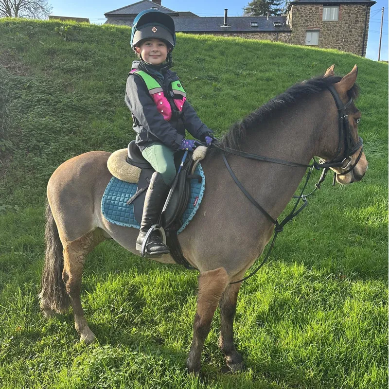 Equi Light Mini Rider Pro Hi-Viz LED Vest - Pink/Lime-3