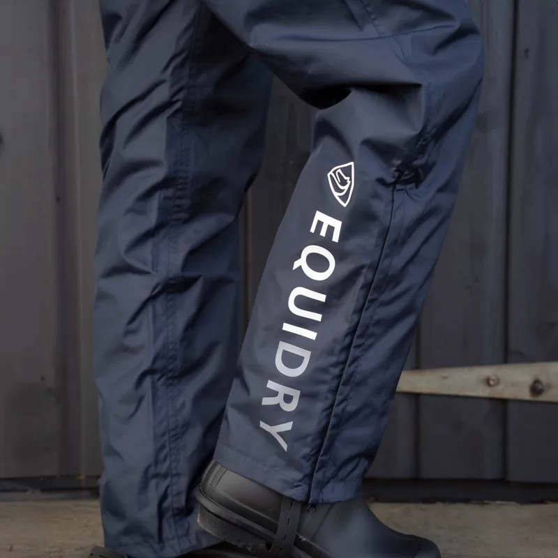 Equidry Fleece Lined Womens Waterproof Trousers - Blue-5