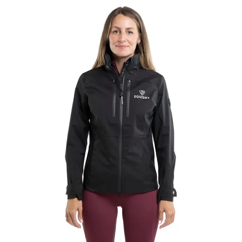 EQUIDRY Varsha Womens Waterproof Riding Jacket - Black