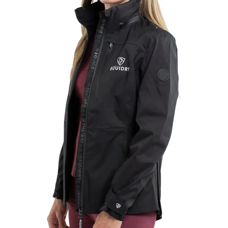 EQUIDRY Varsha Womens Waterproof Riding Jacket - Black-5