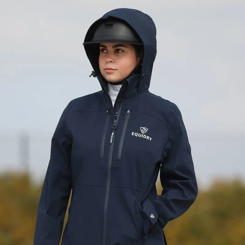 Equidry Varsha Womens Waterproof Riding Jacket - Navy-8