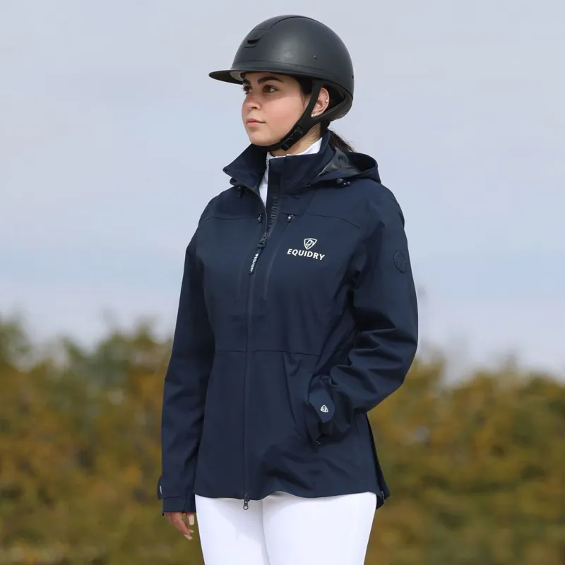Equidry Varsha Womens Waterproof Riding Jacket - Navy-6