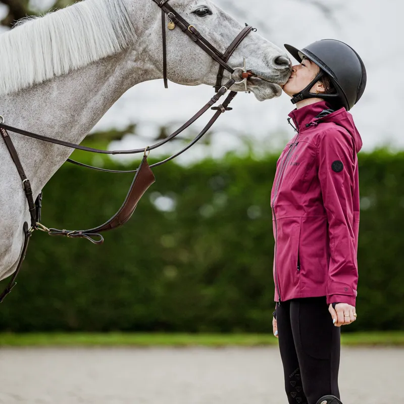 EQUIDRY Varsha Womens Waterproof Riding Jacket - Plum-6