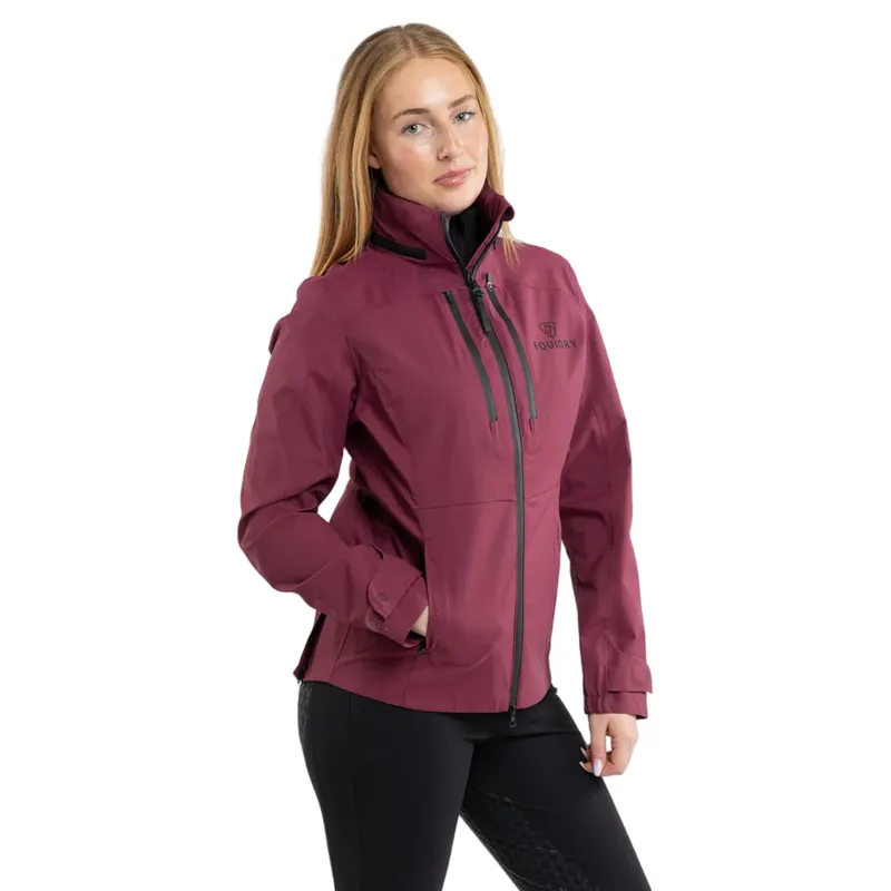 EQUIDRY Varsha Womens Waterproof Riding Jacket - Plum-4