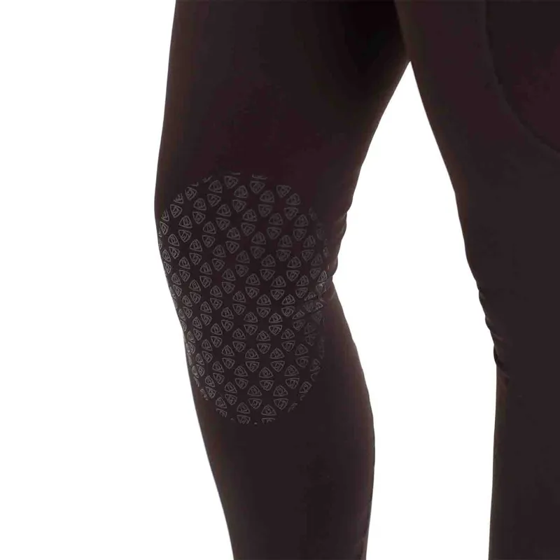 Equidry Water Repellent Knee Grip Womens Riding Leggings - Brown/White-6