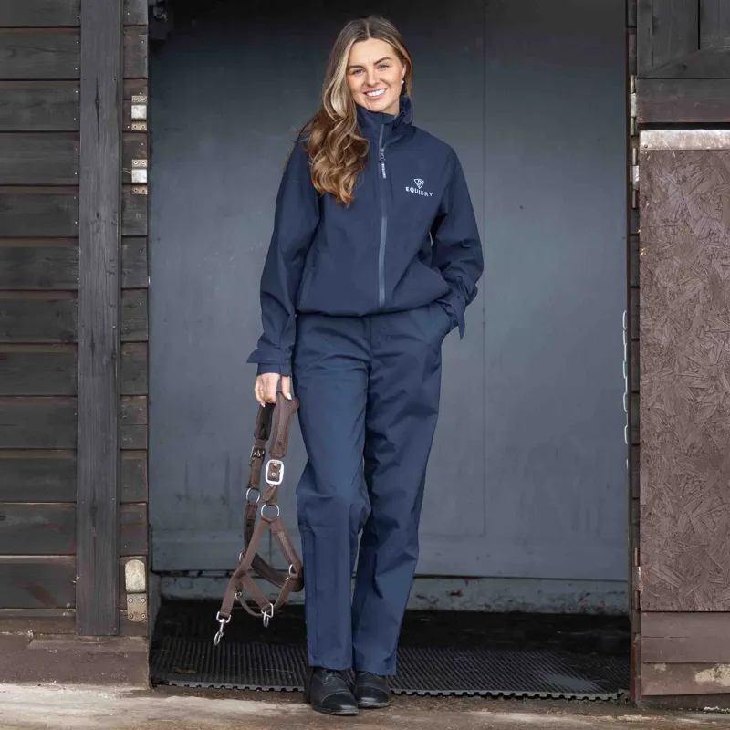 Equidry Unlined Womens Waterproof Trousers - Navy-1