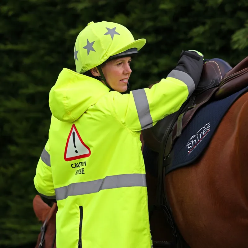 Aubrion EQUI-FLECTOR All Weather Adults Waterproof Robe - Yellow-3