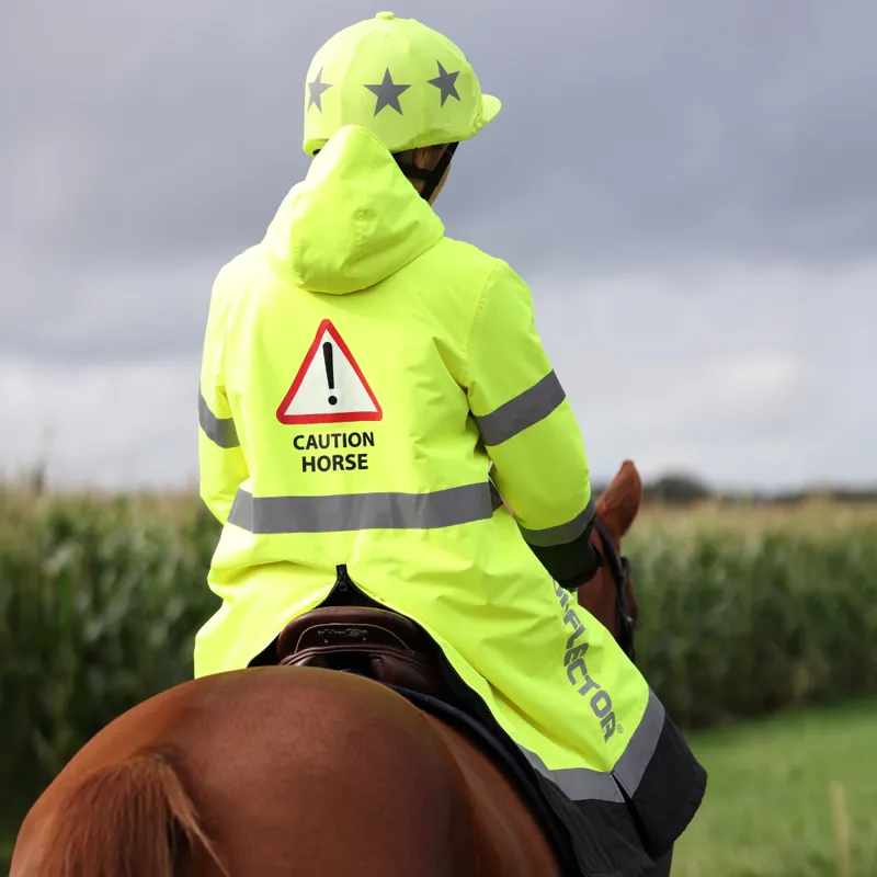 Aubrion EQUI-FLECTOR All Weather Adults Waterproof Robe - Yellow-2