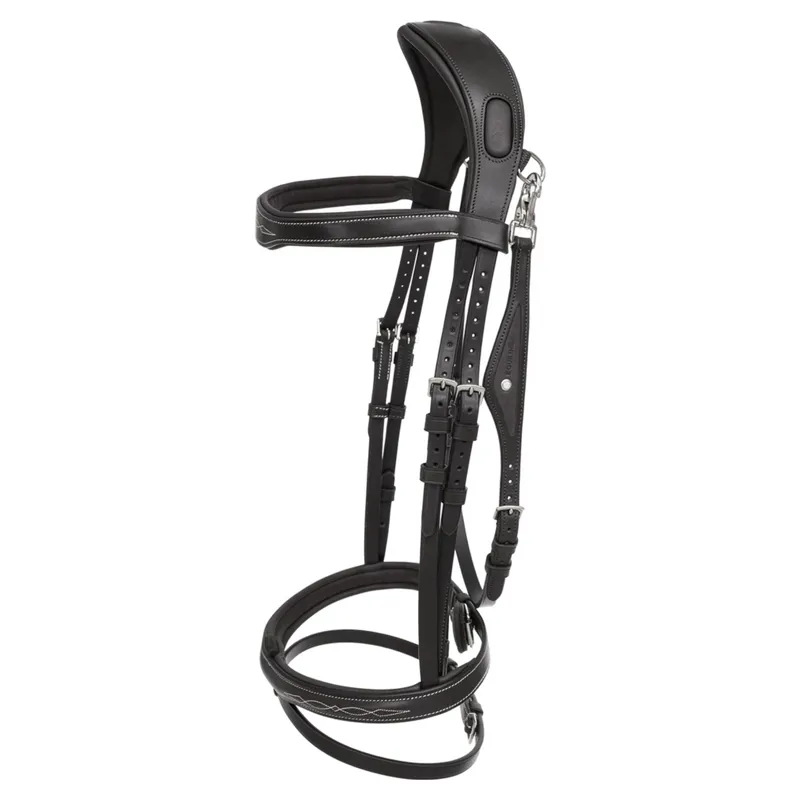 Equiline Anatomic Jumping Flash Bridle - Black