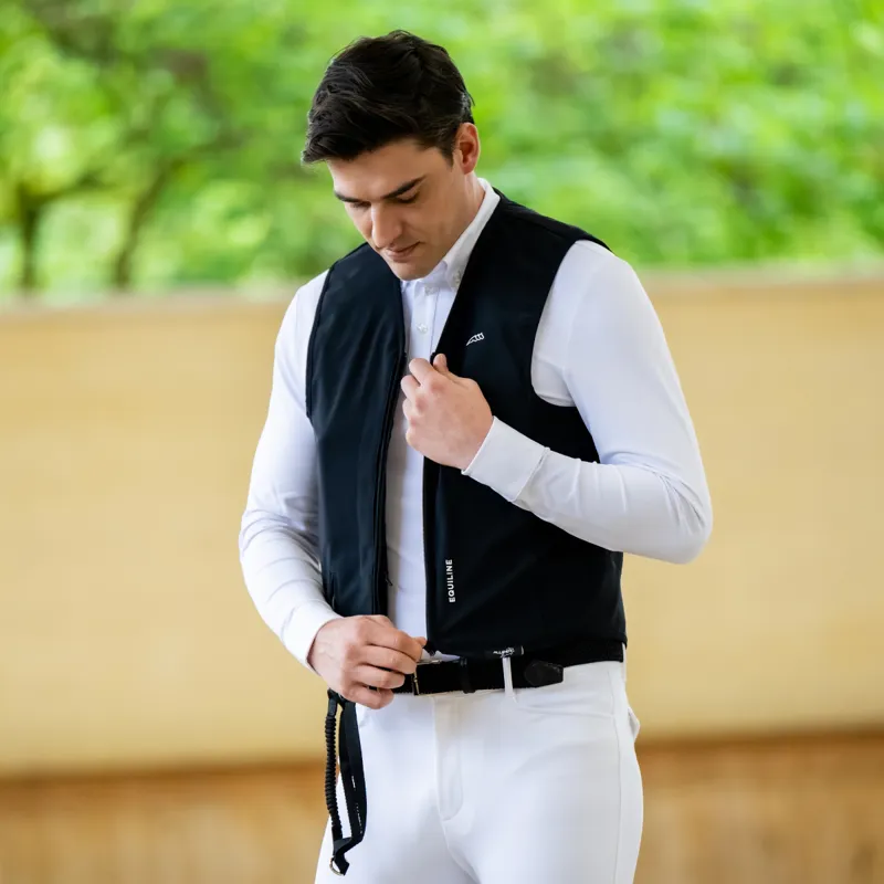 Equiline Belmove Unisex Air Jacket with Level 2 Back Protector - Black-1