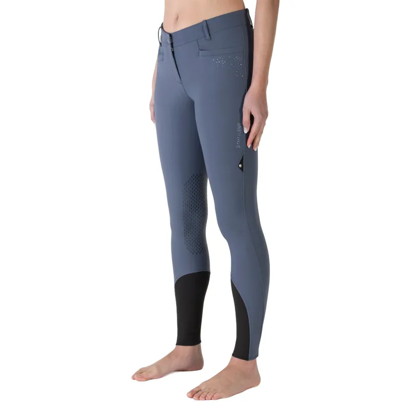 Equiline Eqash Strass Knee Grip Womens Breeches - Avio