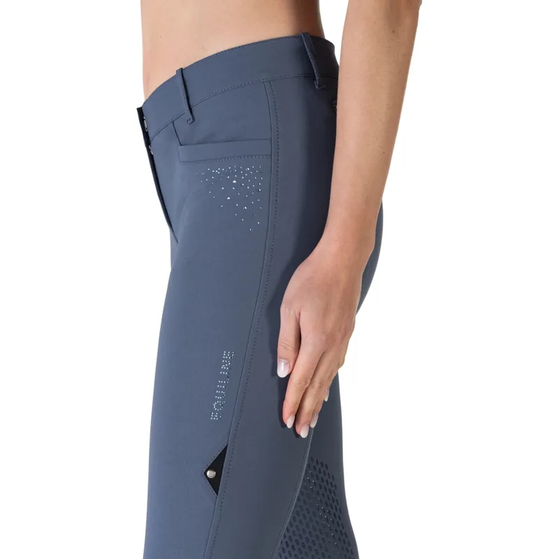 Equiline Eqash Strass Knee Grip Womens Breeches - Avio-1