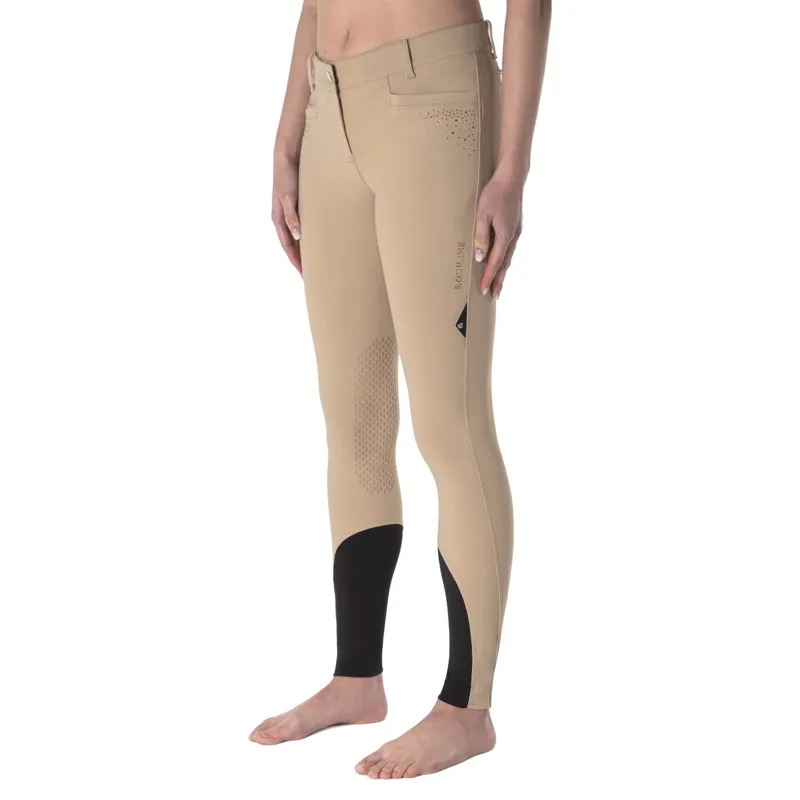 Equiline Eqash Strass Knee Grip Womens Breeches - Desert Dust