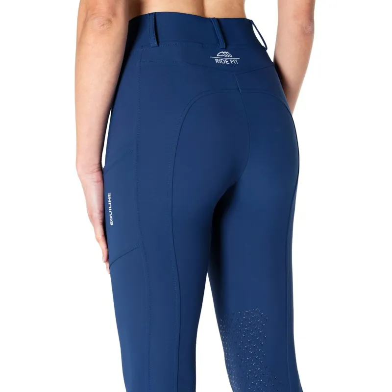 Equiline Eqpoerk Knee Grip Womens Riding Tights - Sodalite Blue-1