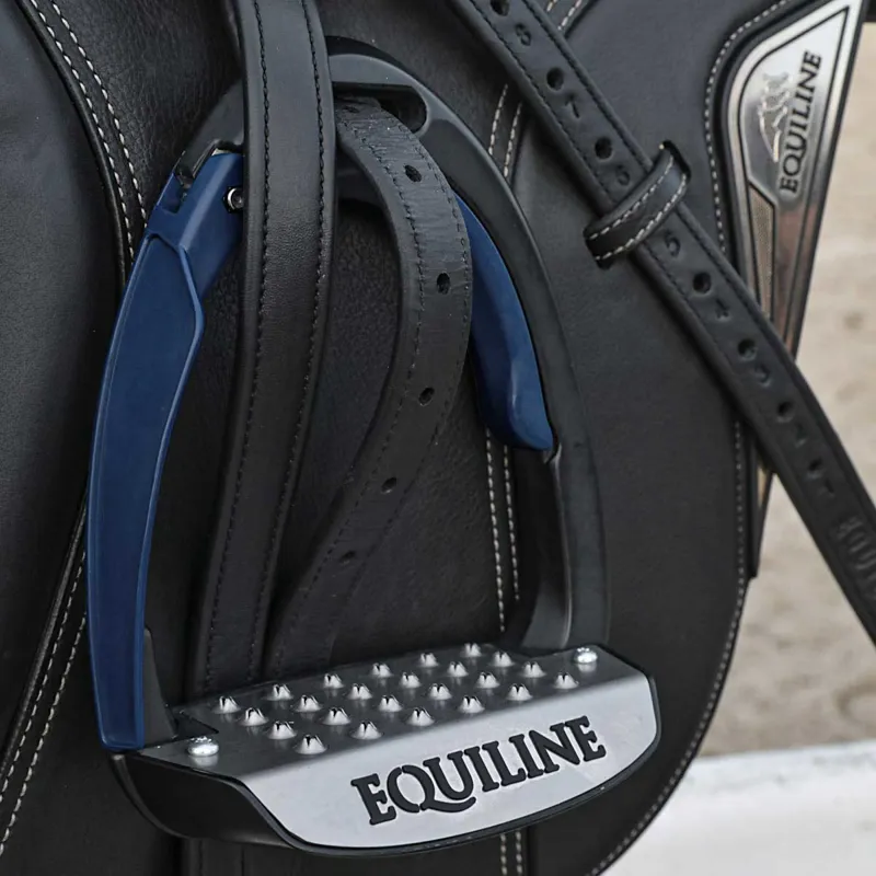 Equiline X-Cel Breakaway Jump Stirrups - Navy Blue-1