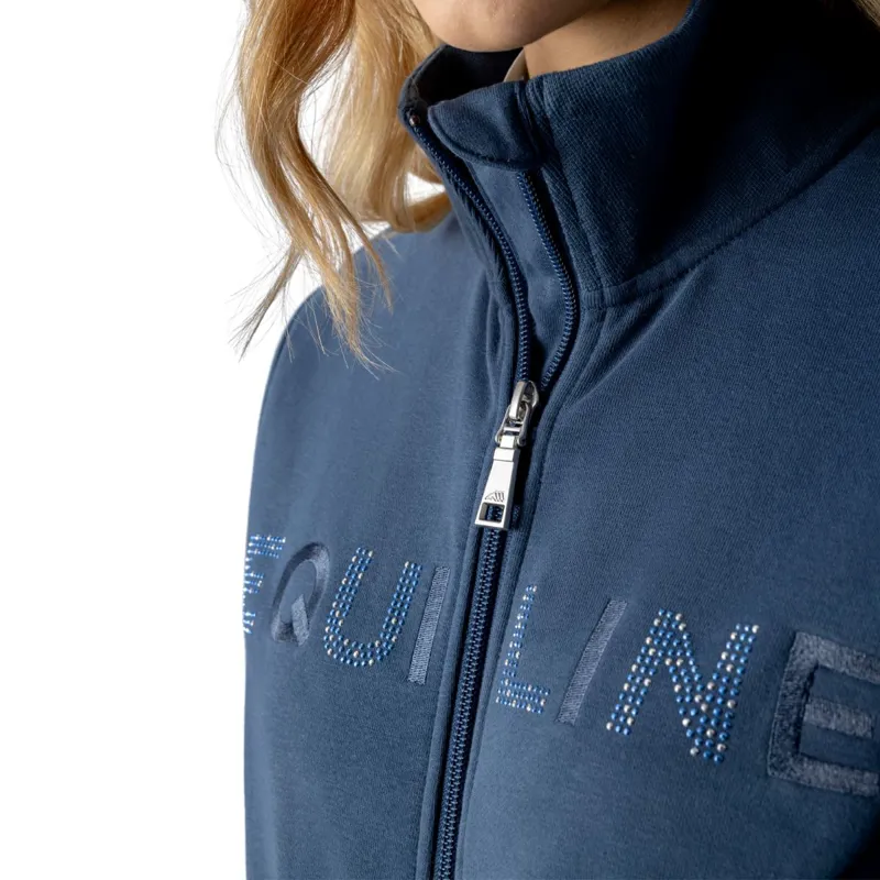 Equiline Enras Womens Full Zip Sweatshirt - Dark Denim-3