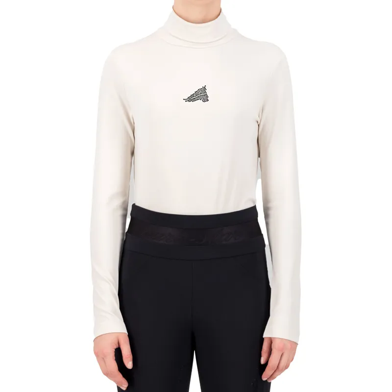 Euro-Star Sofia Ladies Roll Neck Top - Ivory