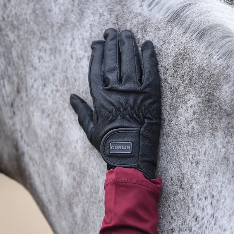Dublin Junior Everyday Riding Gloves - Black-2