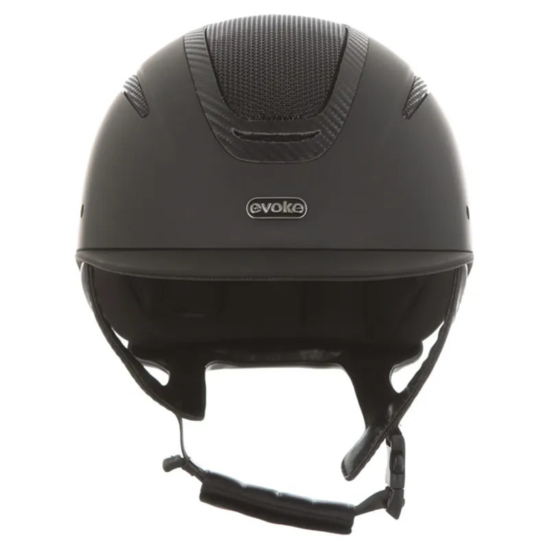 Evoke Elara Classic Peak Riding Hat - Black/Carbon-5