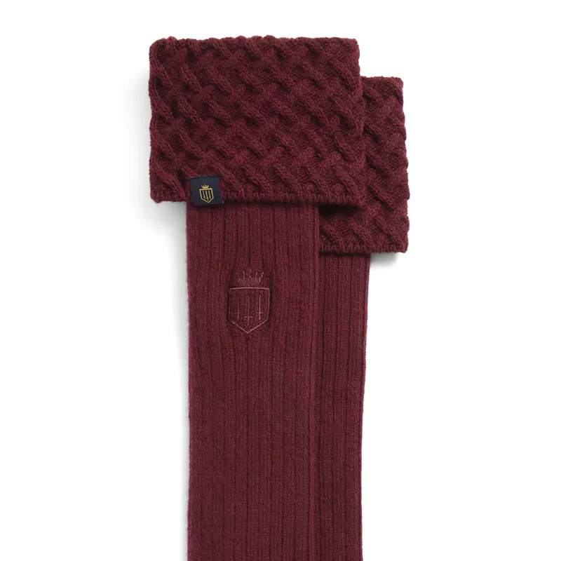 Fairfax and Favor Explorer Merino Wool Ladies Knee High Socks - Ruby-1