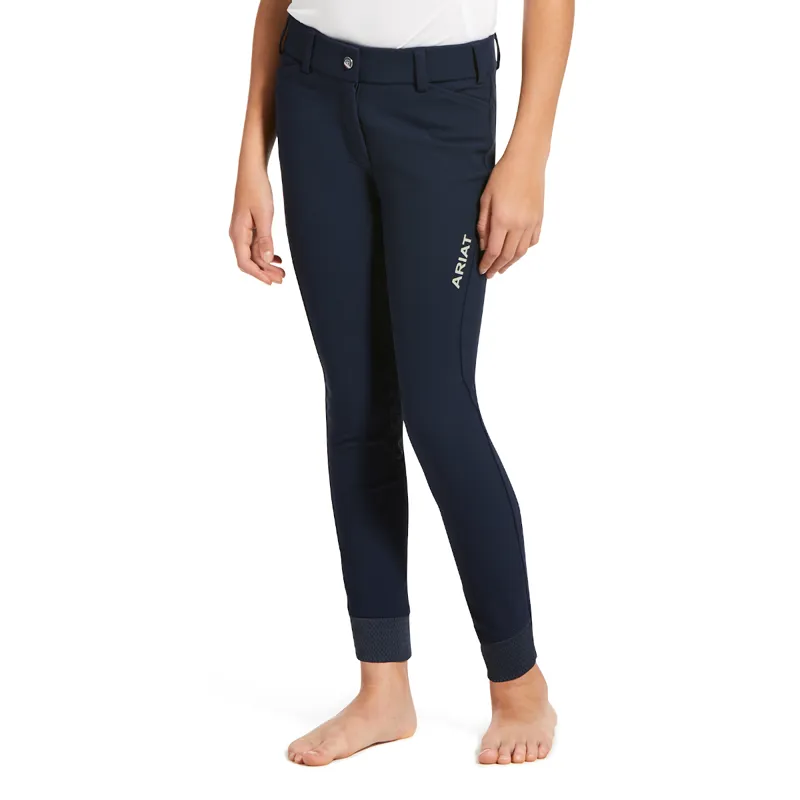 Ariat Tri Factor Grip Full Seat Youth Breeches - Navy-2