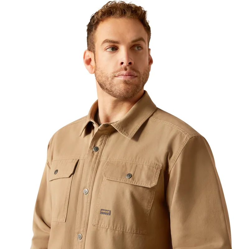 Ariat Rebar Canvas Mens Shirt Jacket - Khaki-1