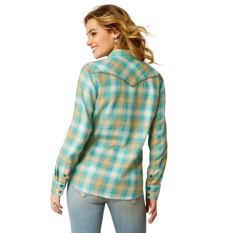 Ariat Roping Long Sleeve Ladies Shirt - Breeze Plaid-1