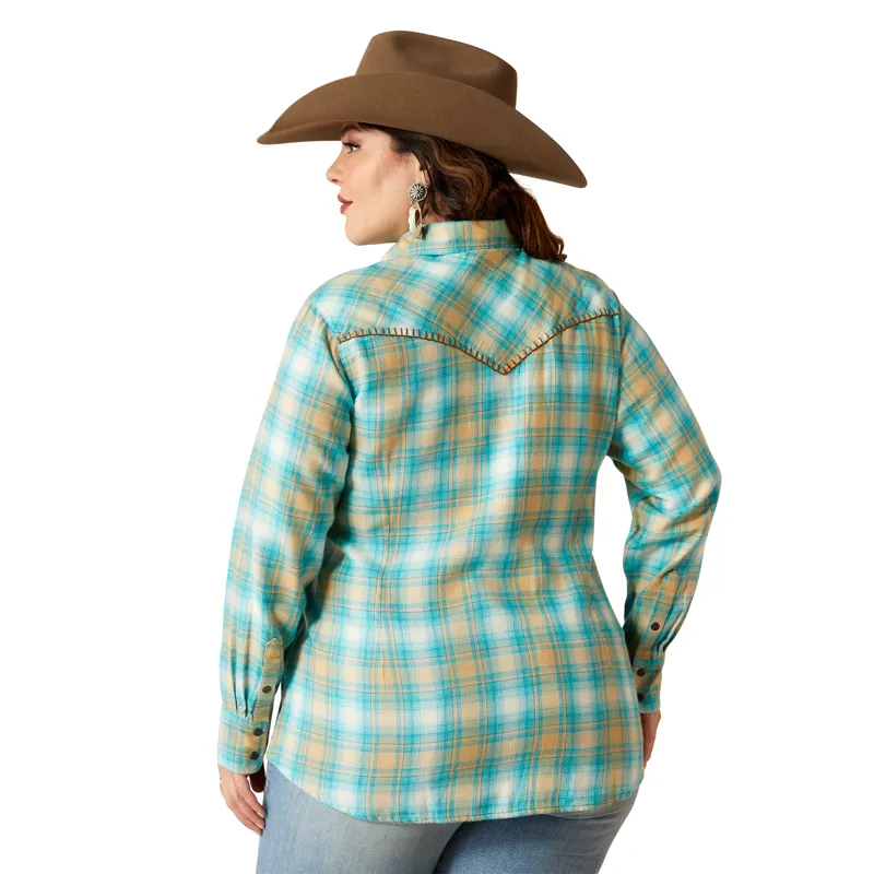 Ariat Roping Long Sleeve Ladies Shirt - Breeze Plaid-5