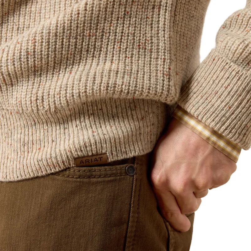 Ariat Country Heddon Mens Sweater - Oatmeal-5