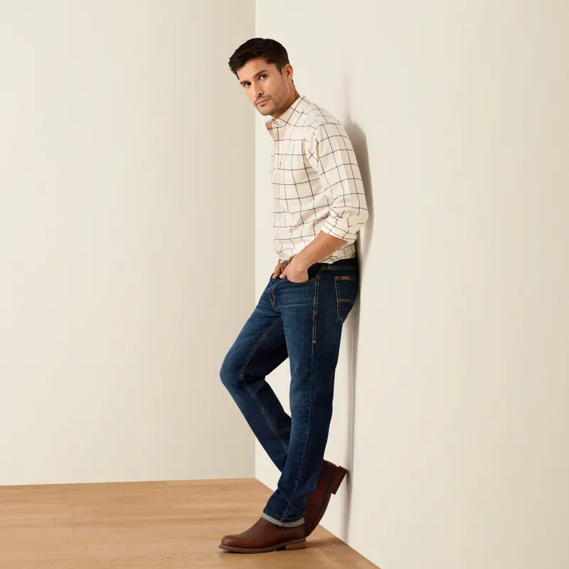 Ariat Clement Mens Shirt - Antique White Plaid-3