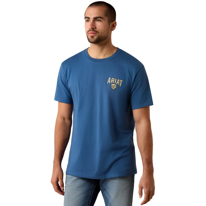 Ariat Lone Longhorn Mens Tee - Grisaille-1