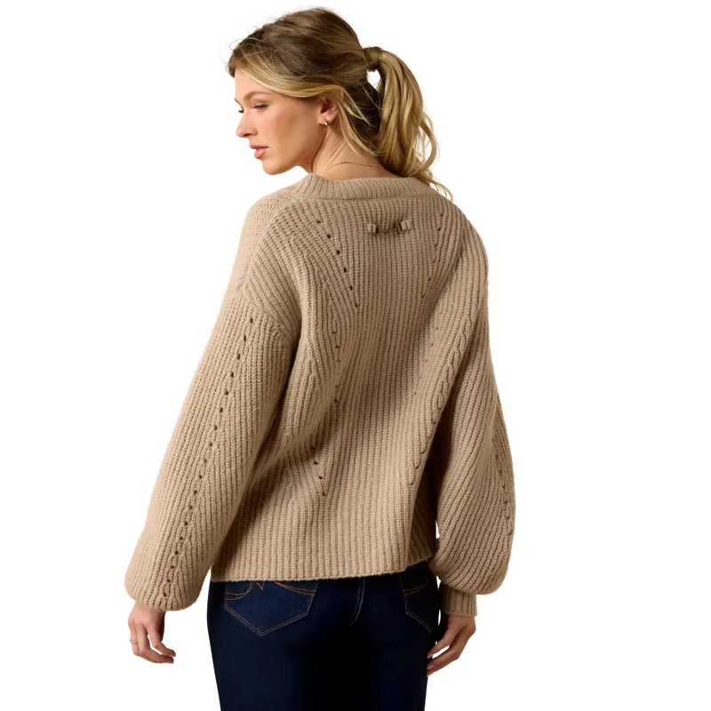 Ariat Country Blaydon Womens Sweater - Oatmeal-1