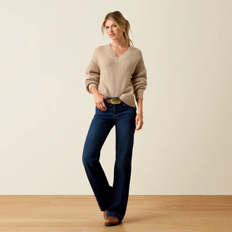 Ariat Country Blaydon Womens Sweater - Oatmeal-4