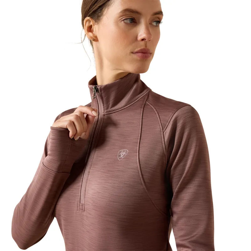 Ariat Team EQ 1/2 Zip Womens Pullover - Twilight Mauve-2
